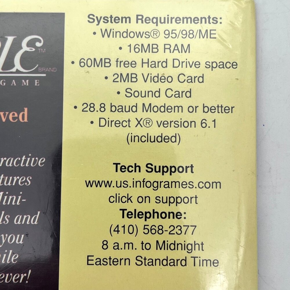 Scrabble CD-ROM Crossword Game Windows 95/98/ME Enhanced Features & Mini-Games - Picture 5 of 11